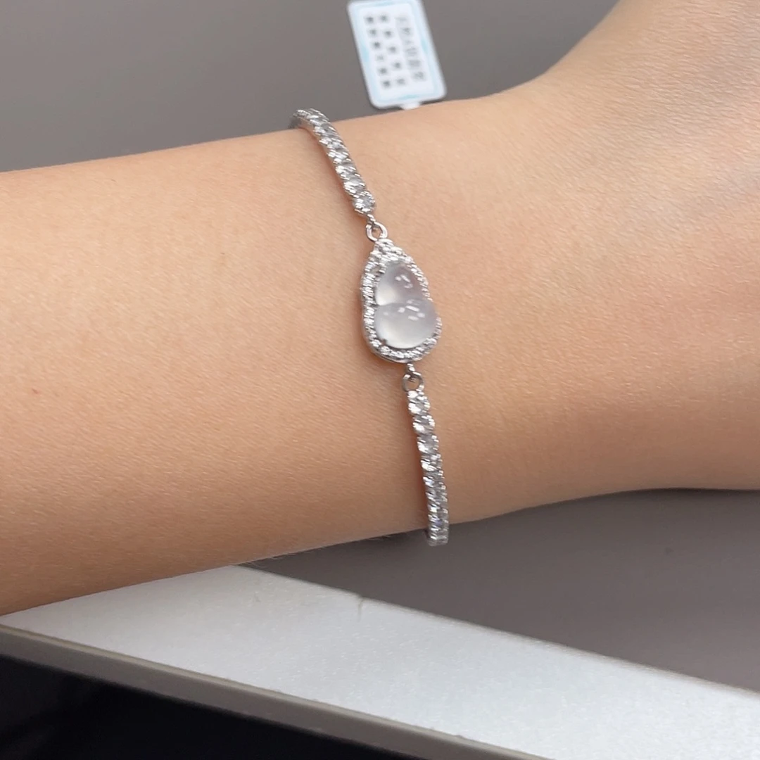 翡翠银S925镶嵌手链