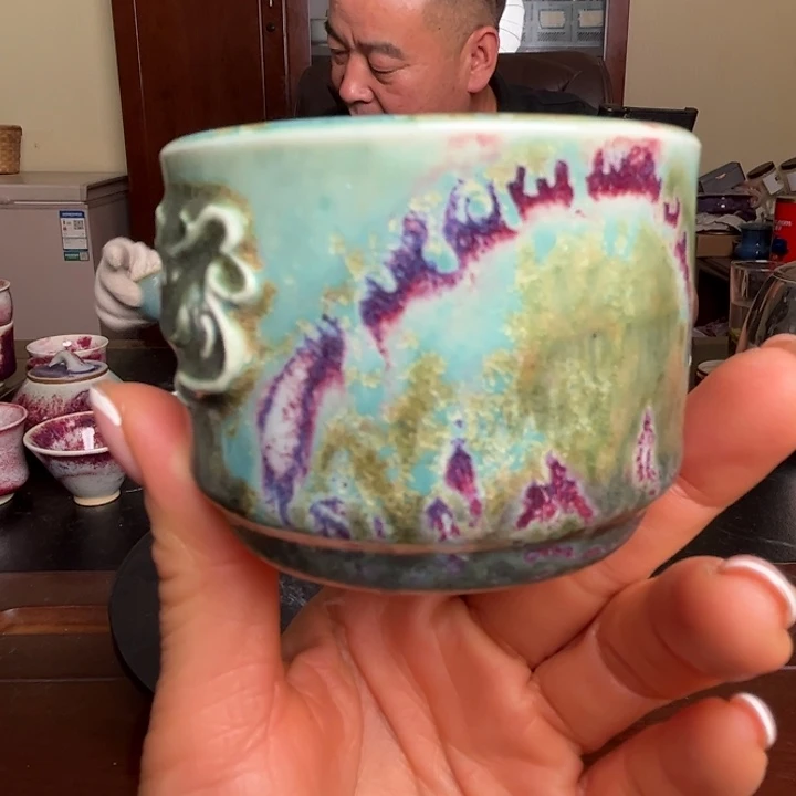 牛家钧窑牛自恒老师钧瓷杯