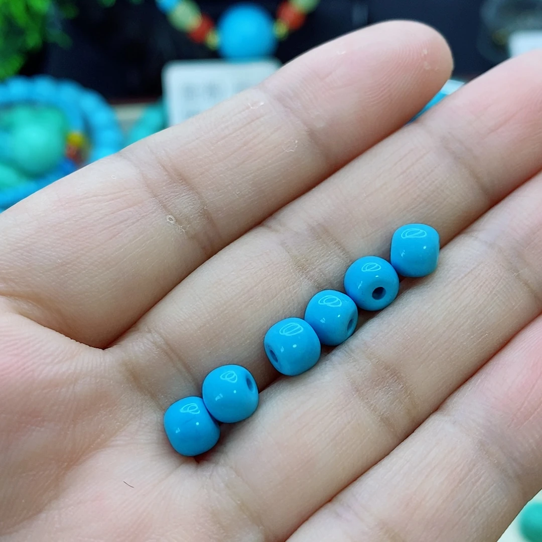 6颗高瓷蓝卡6mm一组