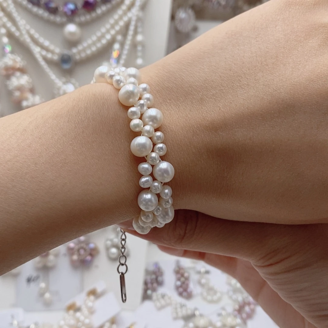 耳饰淡水珍珠银S925镶嵌