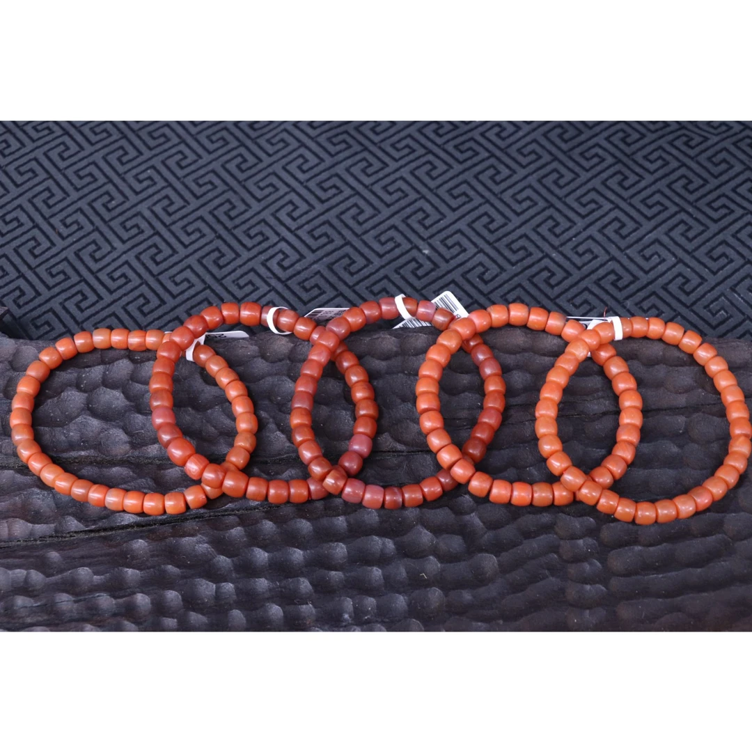 2原矿无优化天然南红阿东寨老南红直切单圈6mm左右多样性发一条