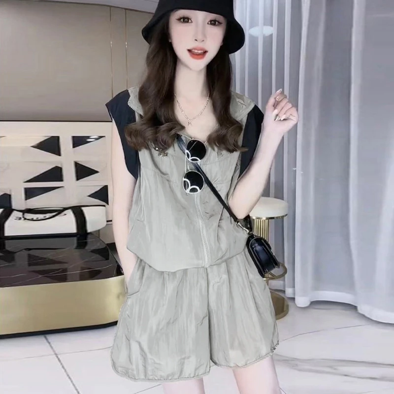 炸街时髦休闲运动套装女夏2025新款时尚洋气减龄小香风短裤两件套