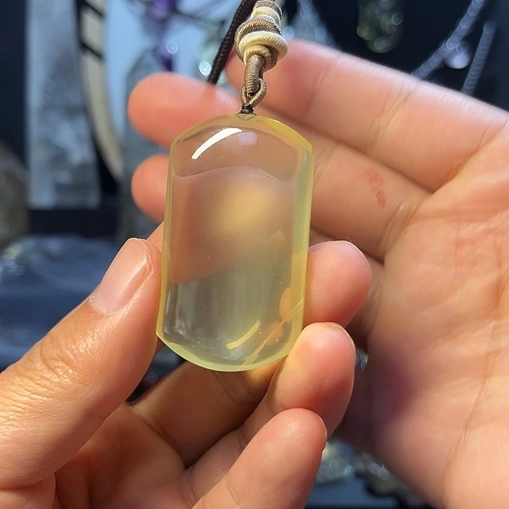 黄晶颈饰未镶嵌天然黄水晶