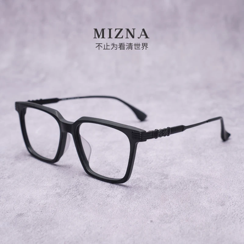 【A92】黑武士剋锣潮流百搭板材纯钛近视眼镜专业配镜防蓝光眼镜