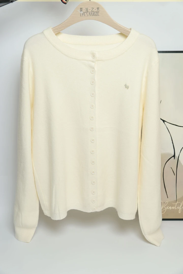 【上新】不起球休闲长袖女针织衫气质春秋季韩系小香风气质