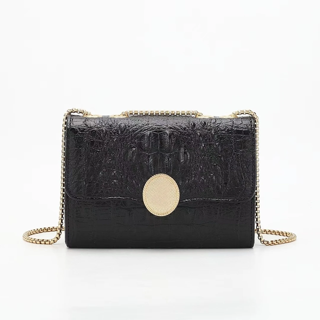 【爆品推荐】新品韩版时尚轻奢休闲百搭气质潮流鳄鱼纹链条女士肩包