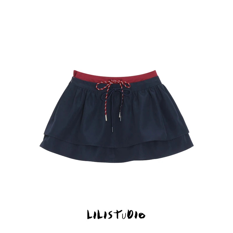 「撞色细节」不理理夏季新款女装休闲百搭时尚洋气撞色短裤