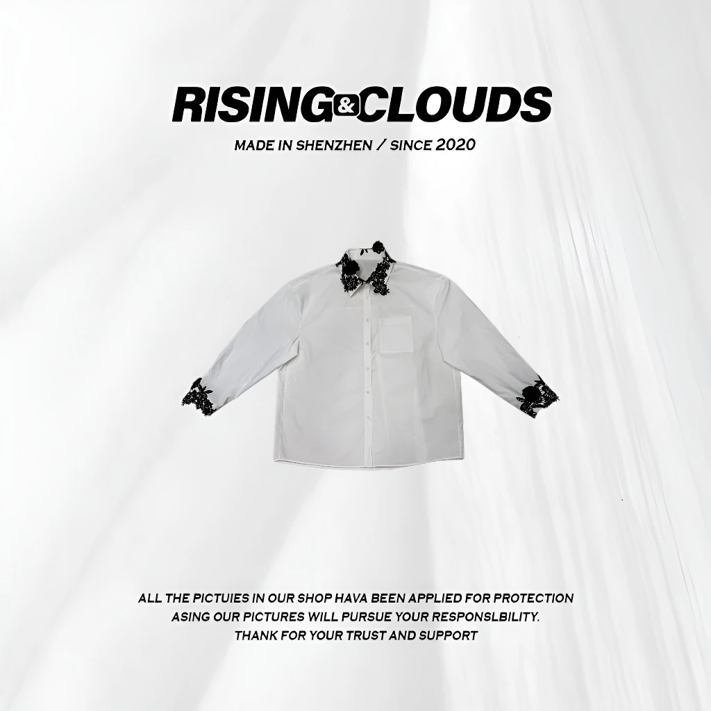 RISING&CLOUDS小云姐【独白】显瘦百搭欧若风拼接袖衬衣120351