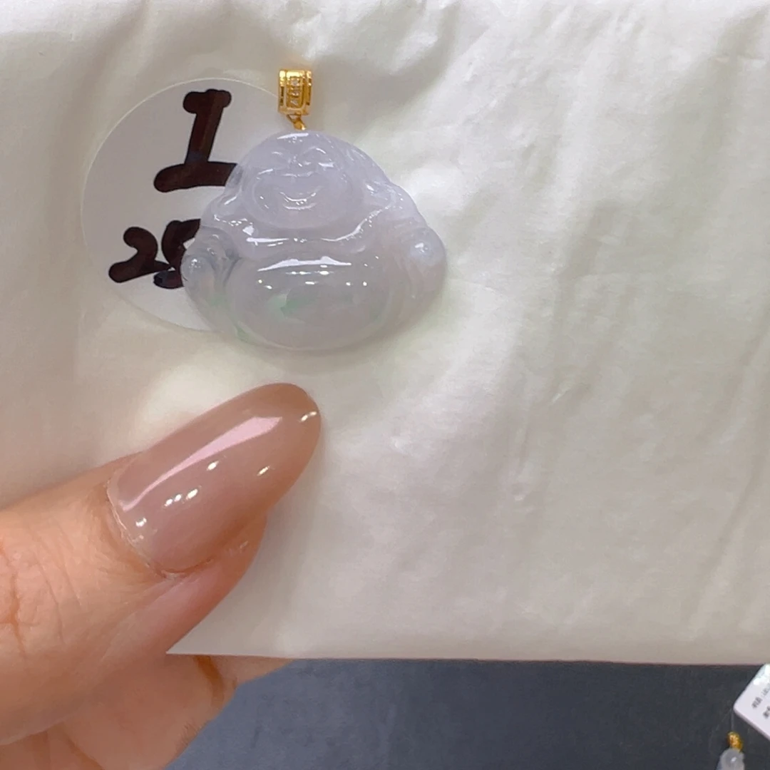 吊坠(不含链)18K金镶嵌翡翠