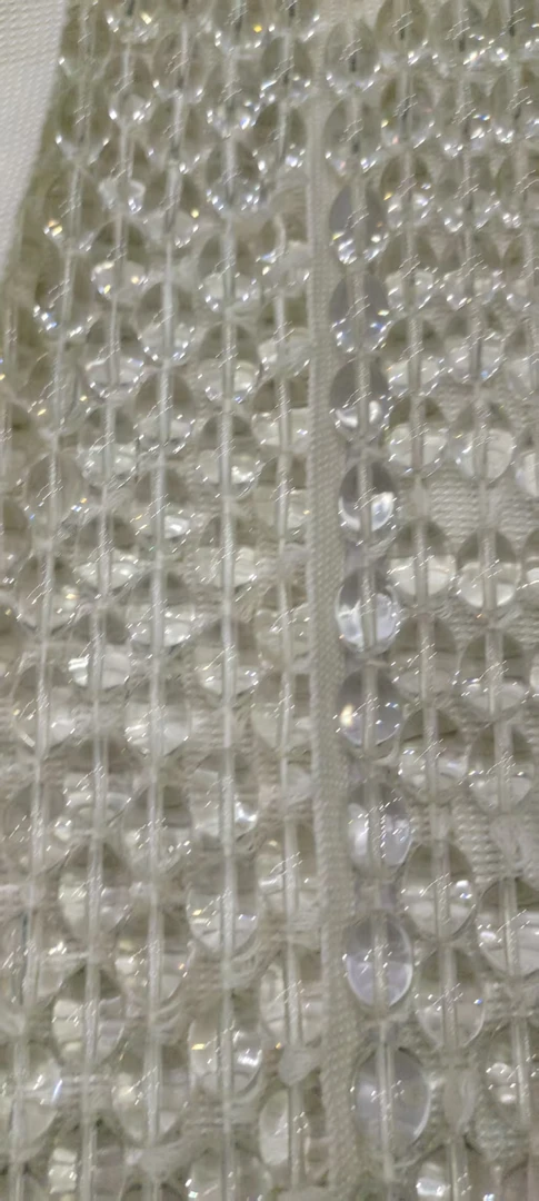 白色水晶珠法式时尚窗帘花边辅料