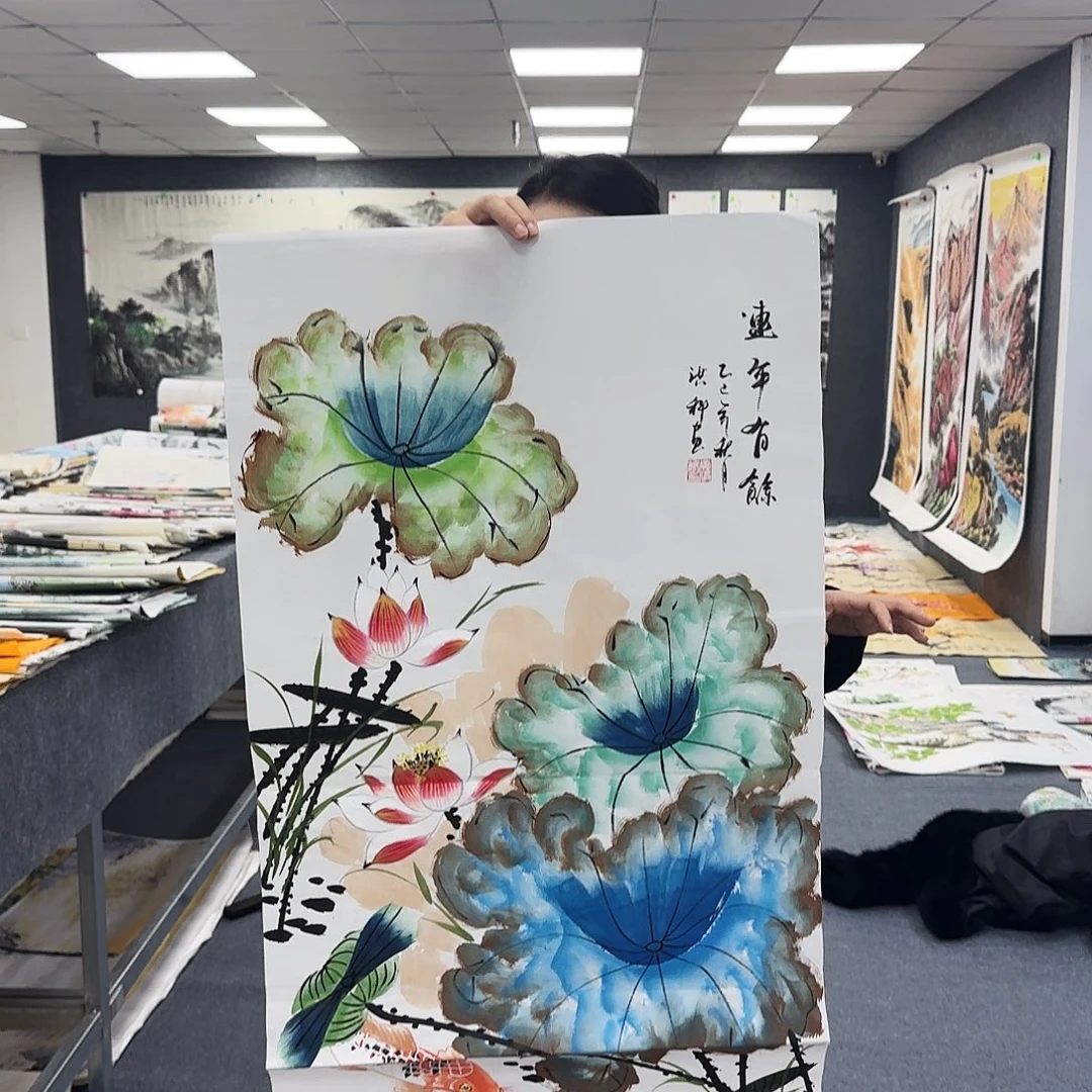 国画作品小姐姐放漏中