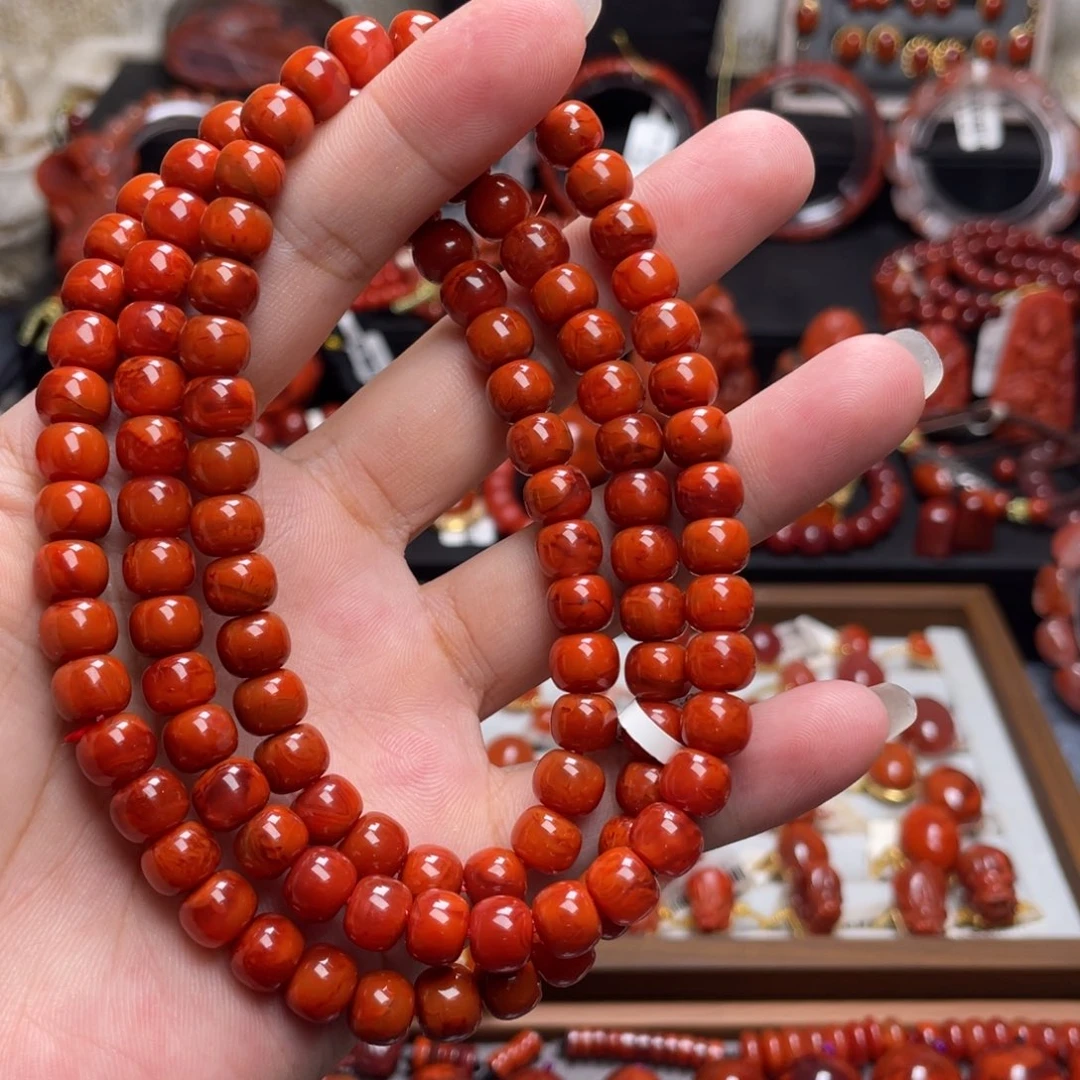 南红玛瑙未镶嵌8mm老型佛珠