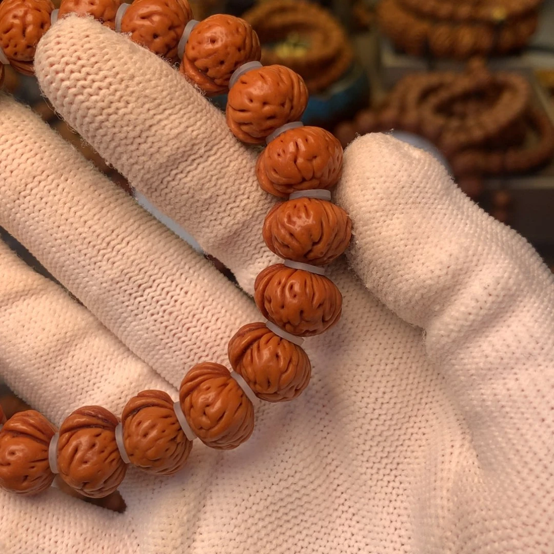 无***…桃核手串秦岭龙纹