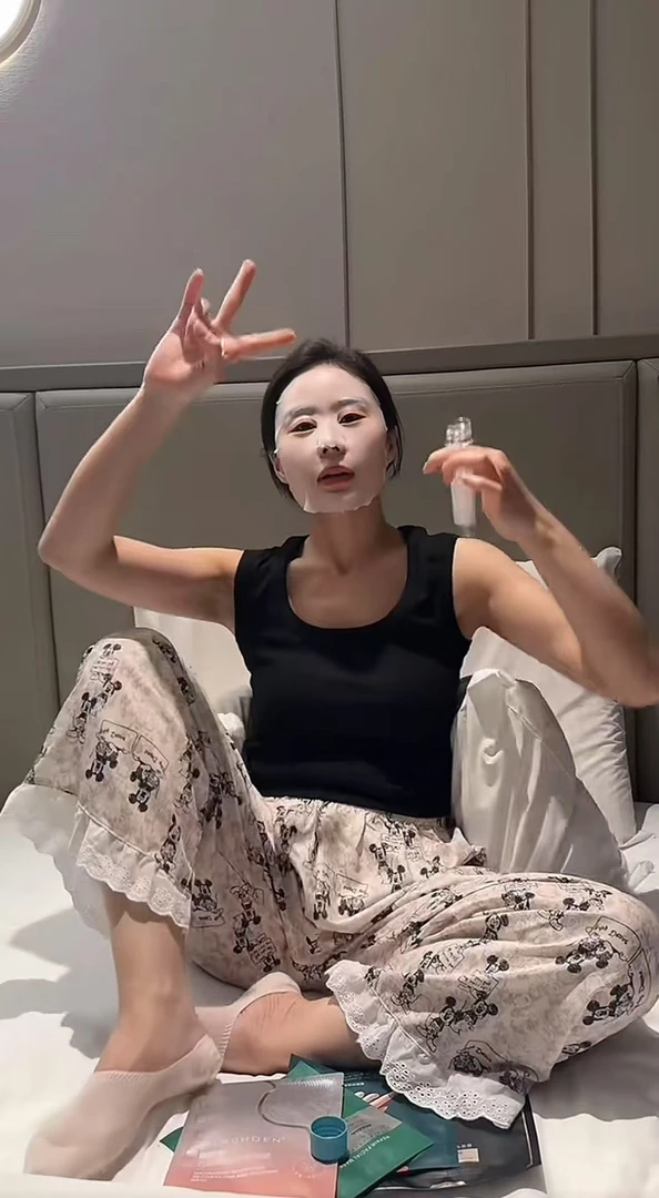 霍梦雪 米奇家居裤 杏色 B SKL-99