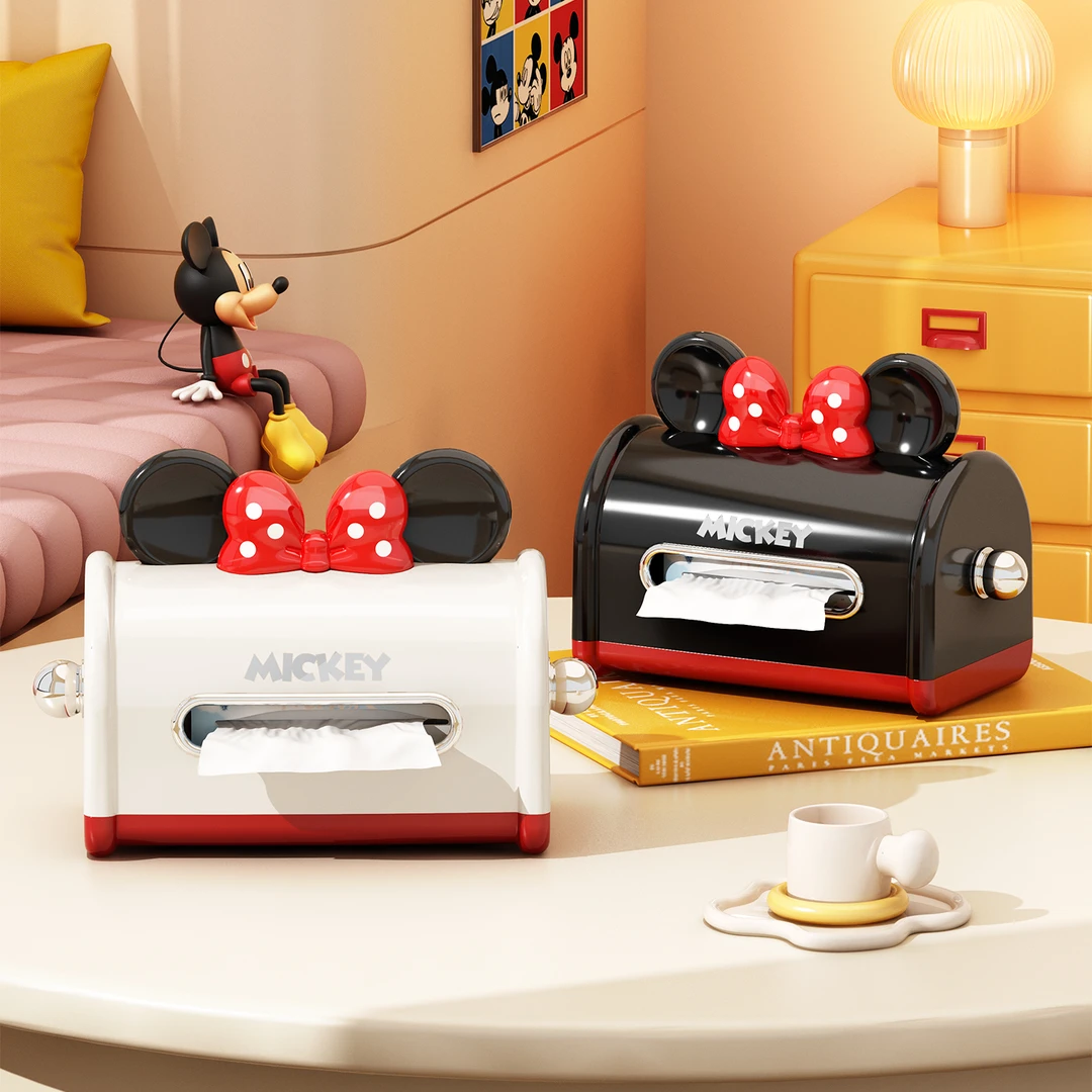 迪士尼创意纸巾盒卧室客厅轻奢卡通纸盒家用茶几可爱餐巾纸收纳盒