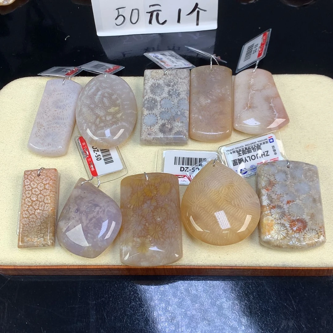 【闪购商品】颈饰未镶嵌硅化珊瑚（珊瑚玉）16号上新吊坠50米一个可挑
