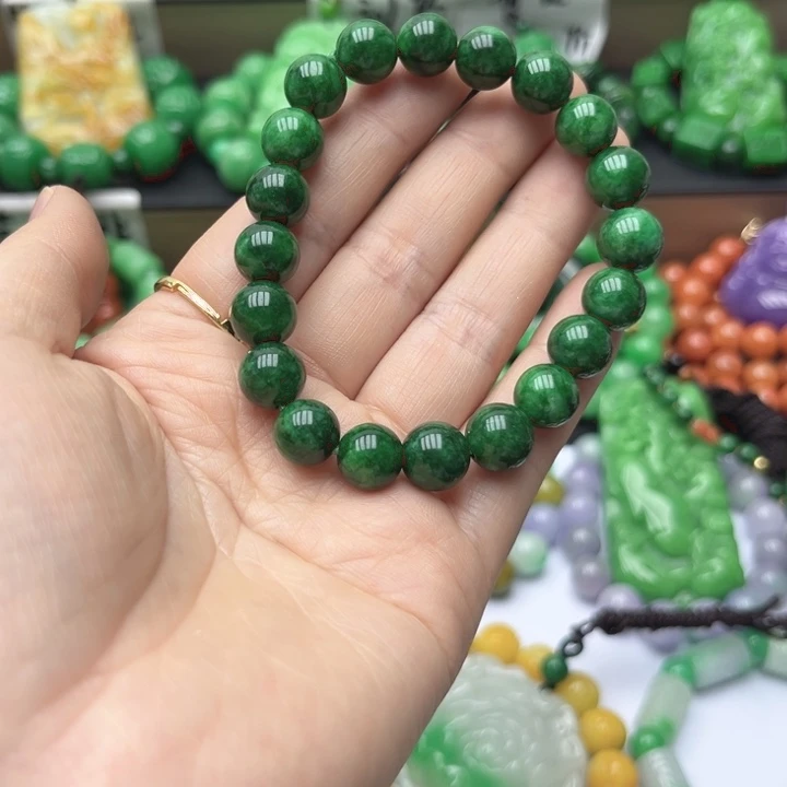 翡翠未镶嵌颈饰手串12