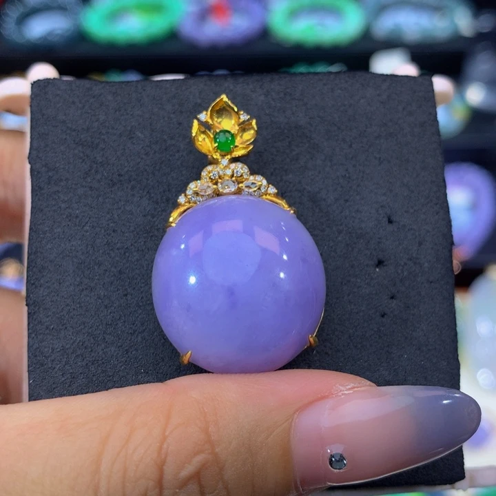 18K金镶嵌手链翡翠翡翠