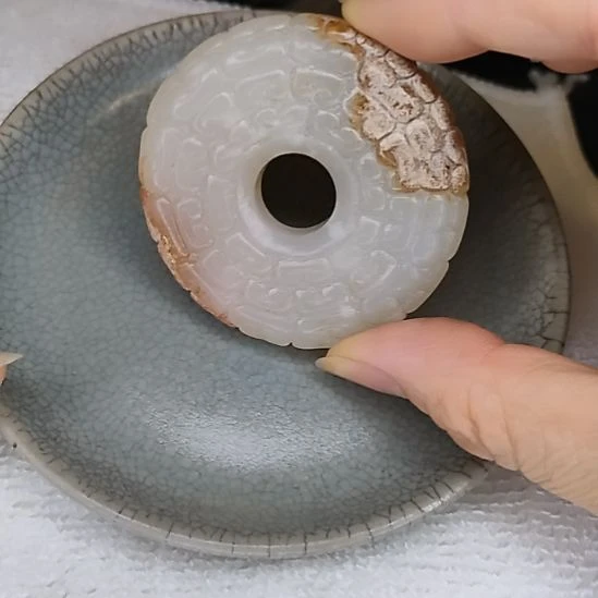 摆件开片瓷器瓷片摆件
