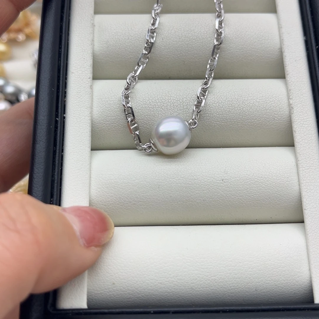 海水珍珠银S925镶嵌手链