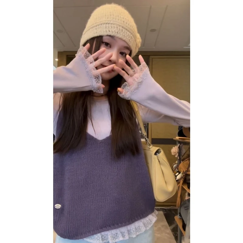 【蕾丝打底】原创秋季休闲风时尚蕾丝磨毛长袖T恤西域风-CX20252009