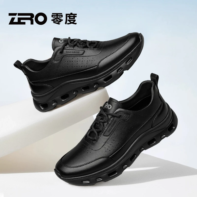 零度/ZRO时尚休闲轻运动风皮鞋春季新款轻便厚底增高户外