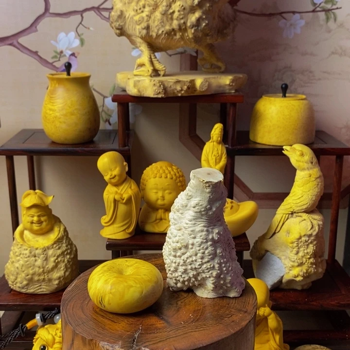 得***宝黄杨木手把快手把件