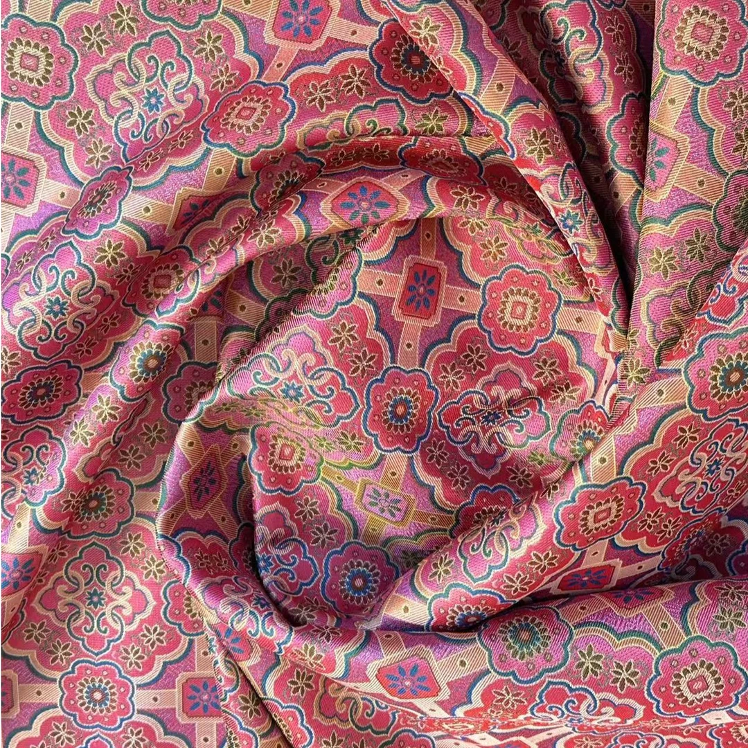 【张和才蜀锦】0.1米如意天华锦新中式国风桑蚕丝蜀锦面料 0.7m起拍