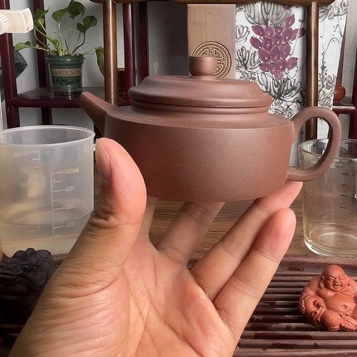茶壶紫砂原矿紫泥 光素平底德钟