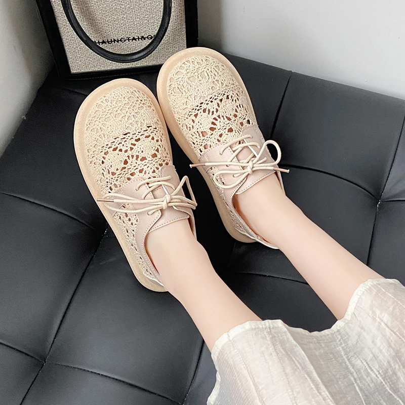 渔夫鞋森系文艺镂空透气休闲上班凉鞋Z363