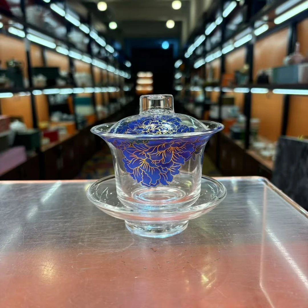 秋香茶具 变色牡丹盖碗-2691