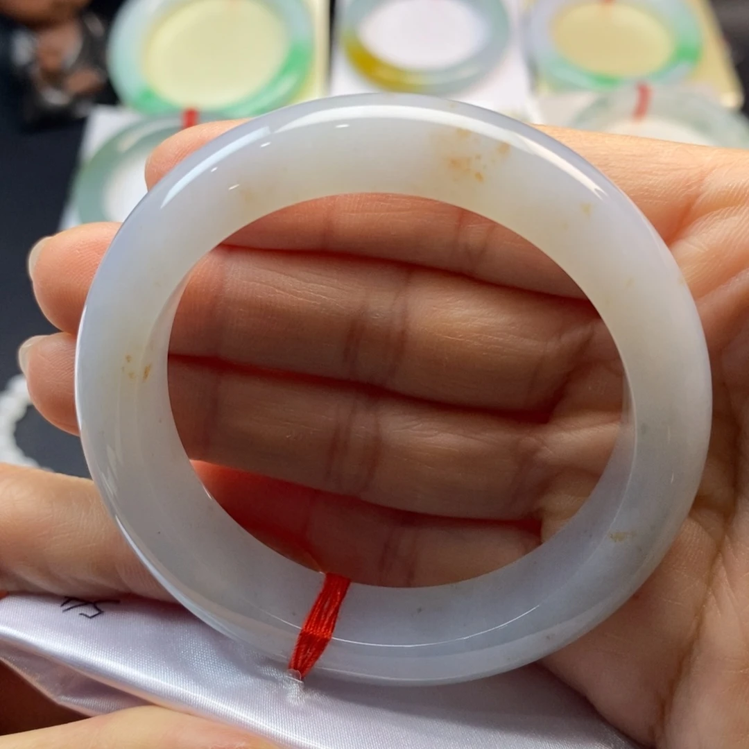 翡翠手镯未镶嵌54洒金正圈