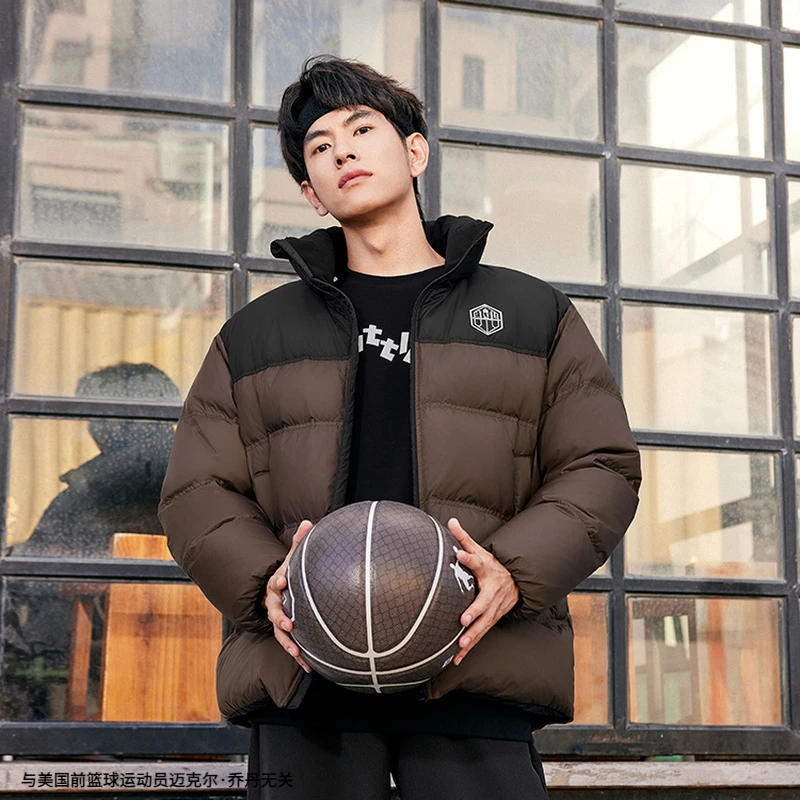 乔丹运动羽绒服男款2025夏季运动休闲时尚潮流外套QDAGM3244320