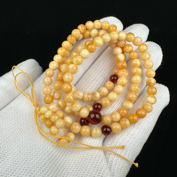 G1375天然原矿蜜蜡 脖挂 5mm 抖音基地质检发货