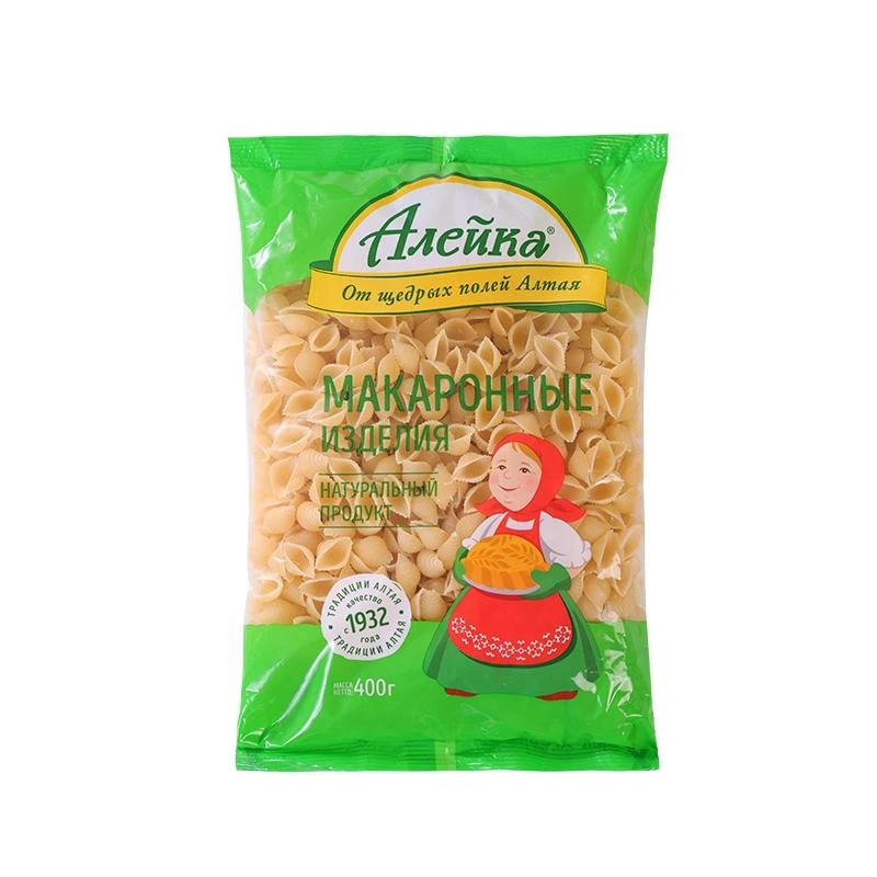 俄罗斯进口艾利客牌方便快煮通心粉袋装意大利面空心粉