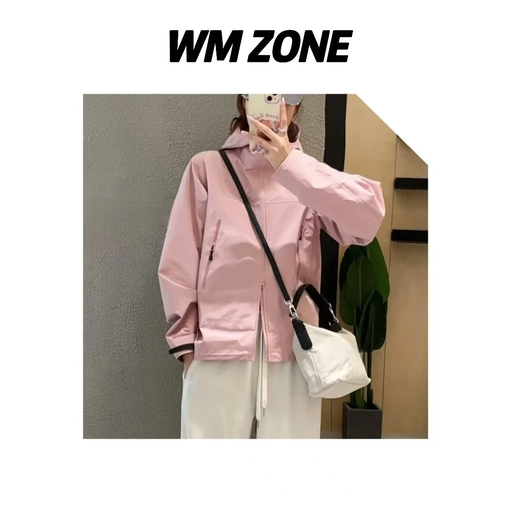 虎儿 3-15-3290 双拉链连帽冲锋衣外套