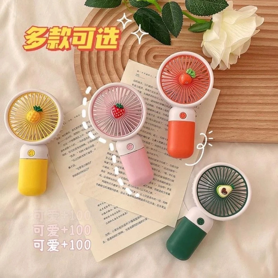 便携式手持小风扇USB迷你支架风扇卡通充电款学生风扇