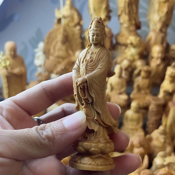 柏木（崖柏）崖柏念珠观音高9公分