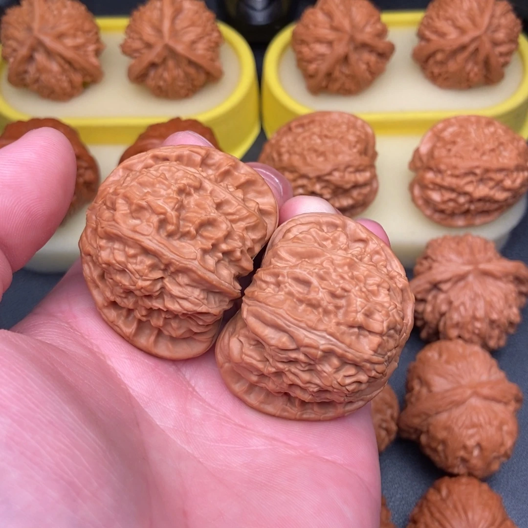 爱***子把件文玩核桃白狮子44