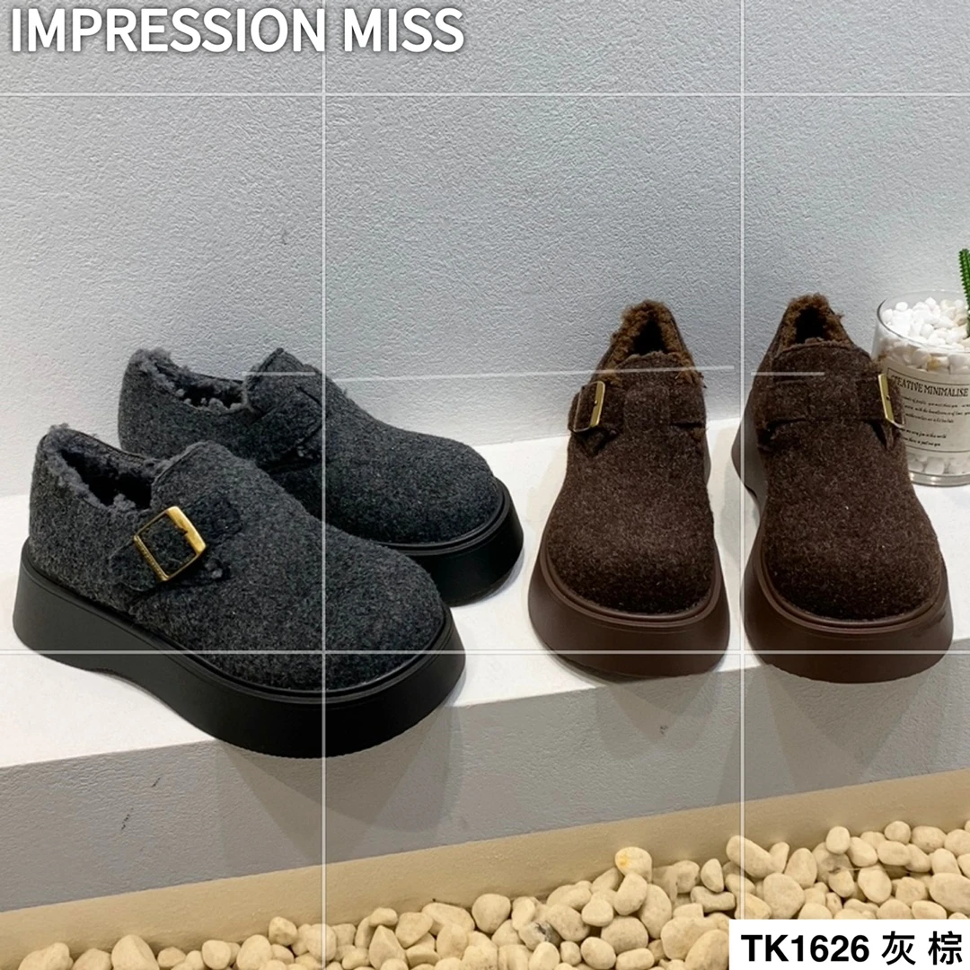 （TK1626）时尚百搭厚底加绒保暖韩版勃肯鞋