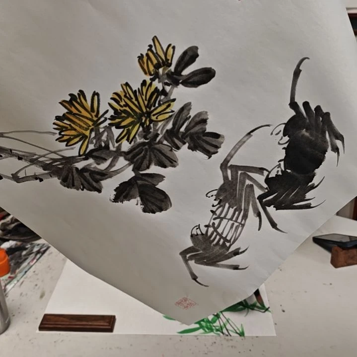 国画贾海瑞老师现场定制