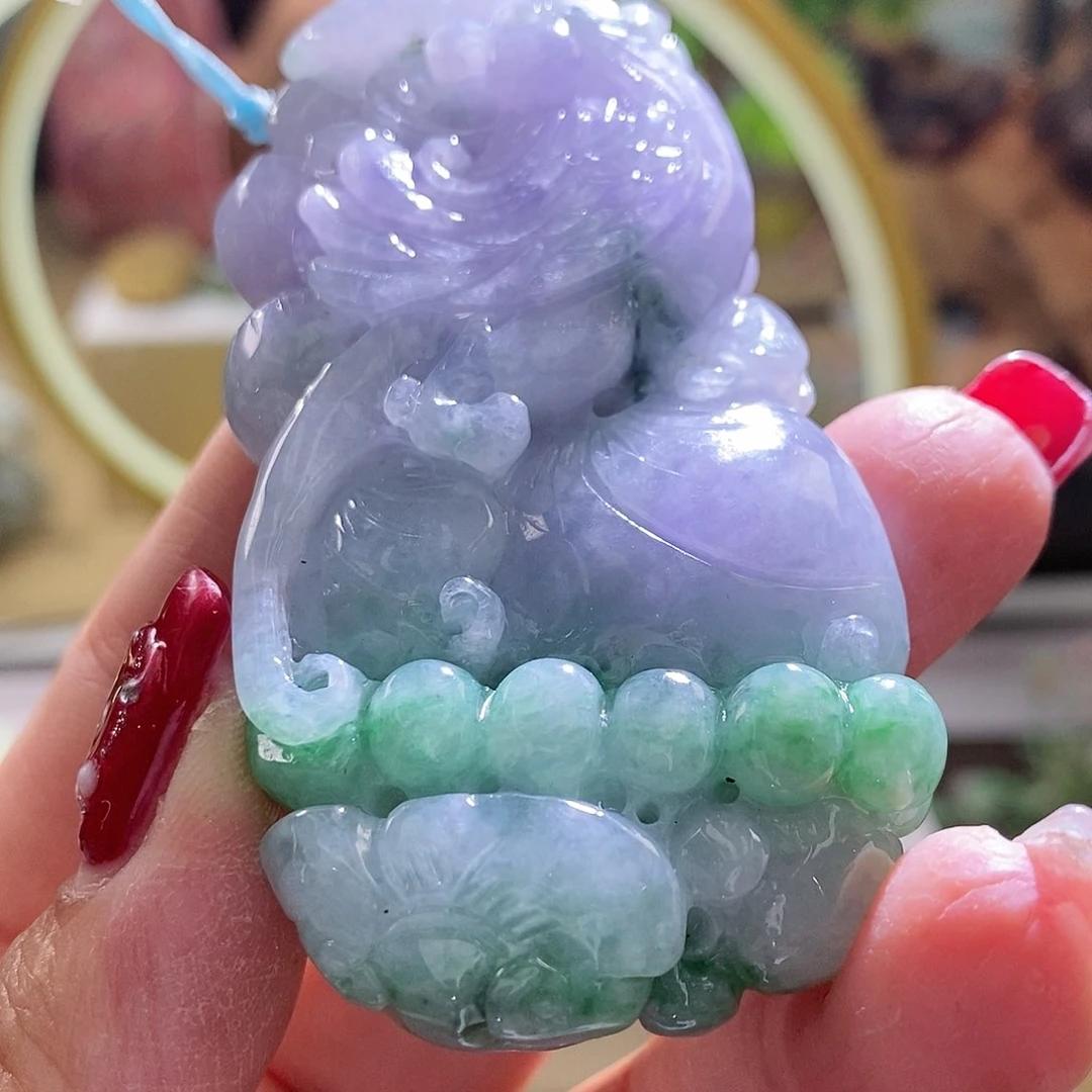 【闪购商品】翡翠颈饰未镶嵌喜上眉梢