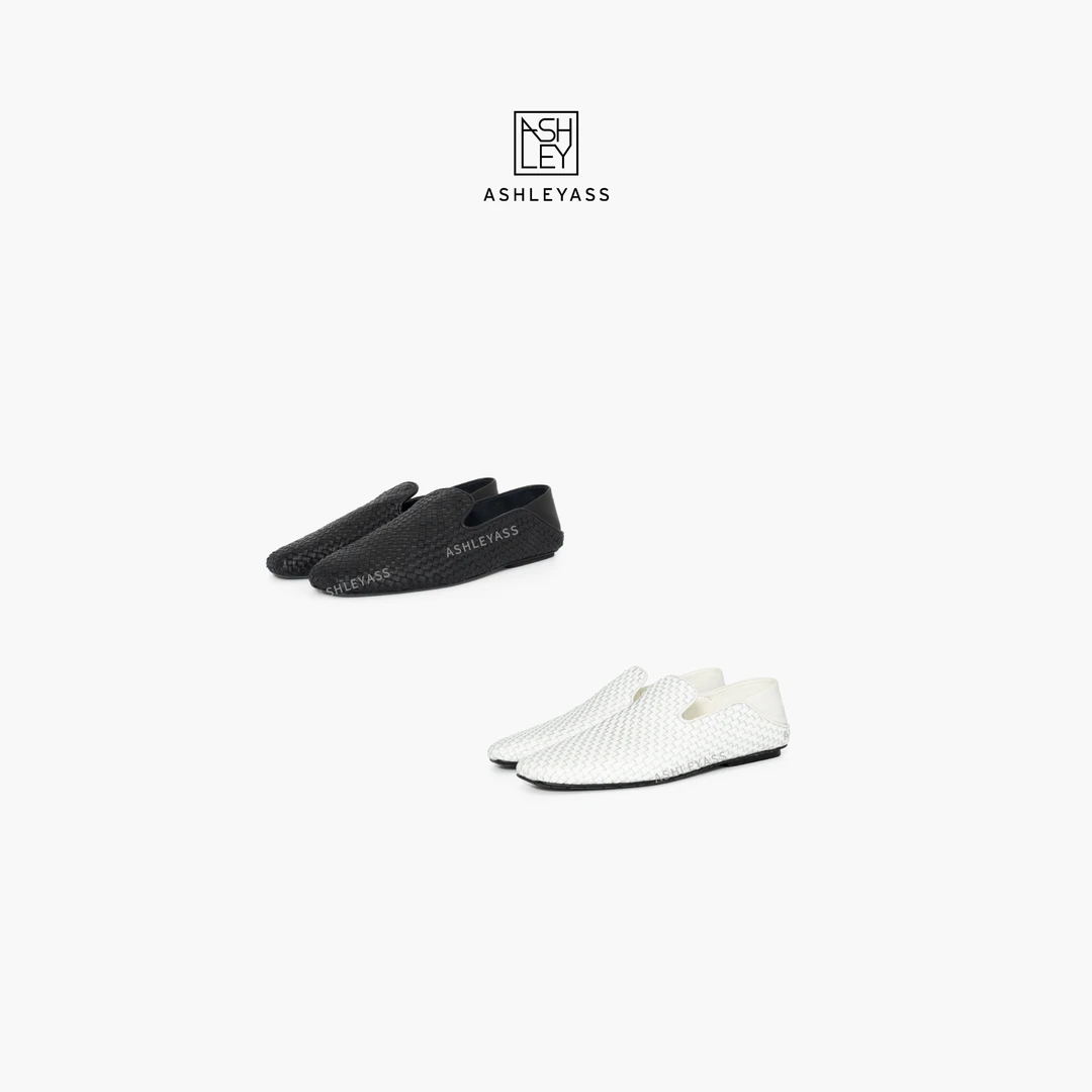 【ASHLEYASS】牛皮编织轻盈透气小众设计百搭纯色女鞋LSP520081W