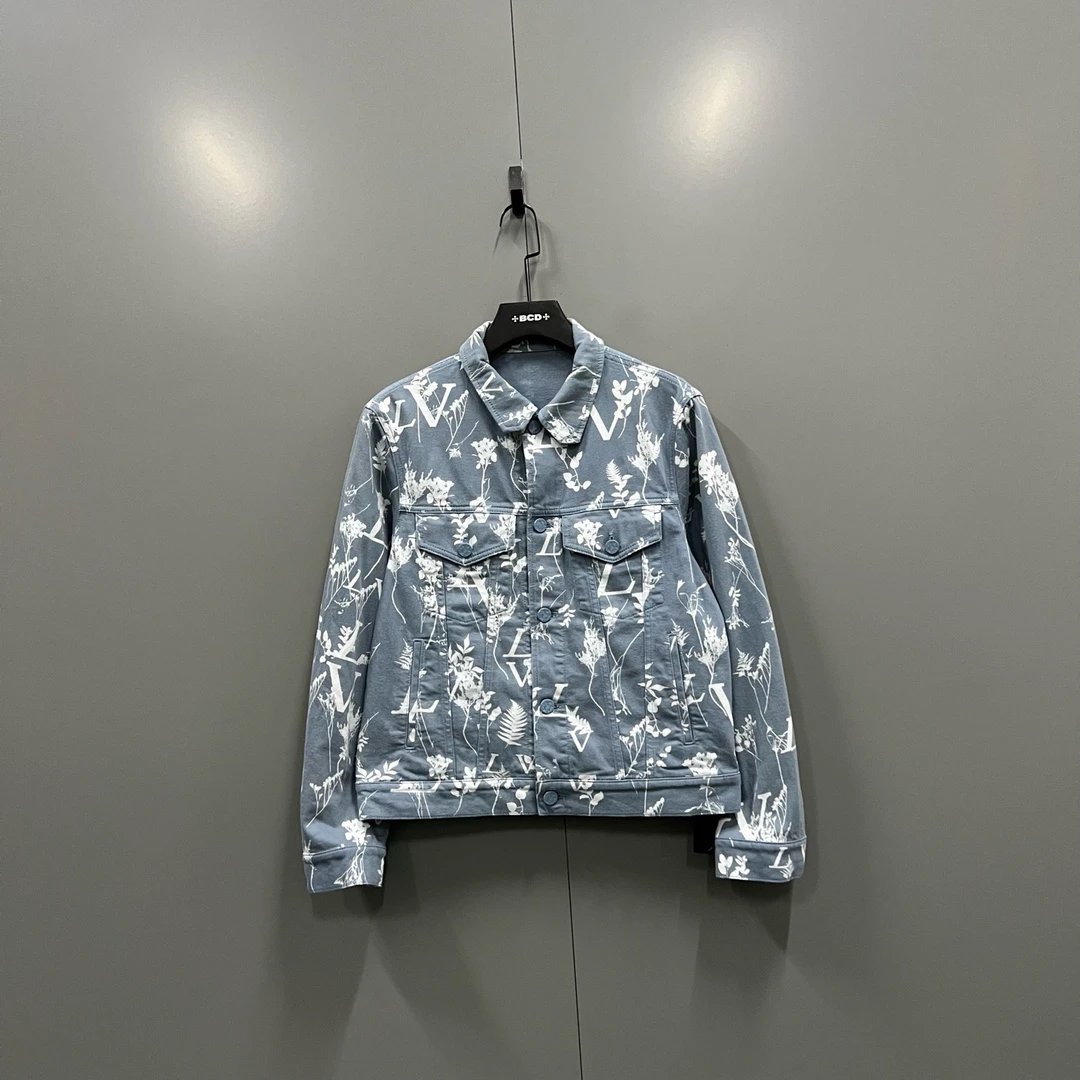99新 LouisVuitton/路易威登 ab922 018026 lv 植物牛仔外套 48码