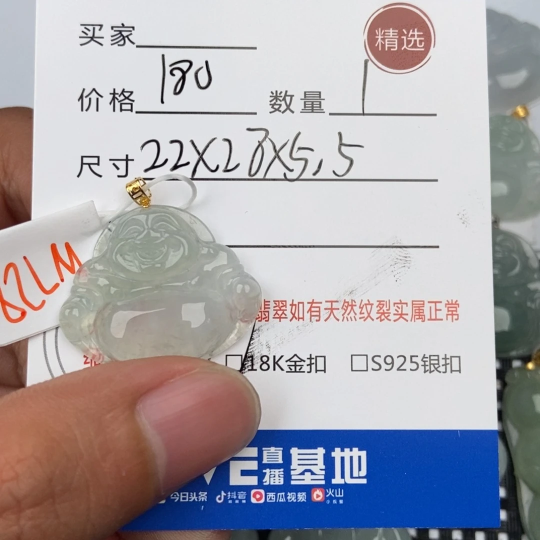 翡翠未镶嵌颈饰吊坠