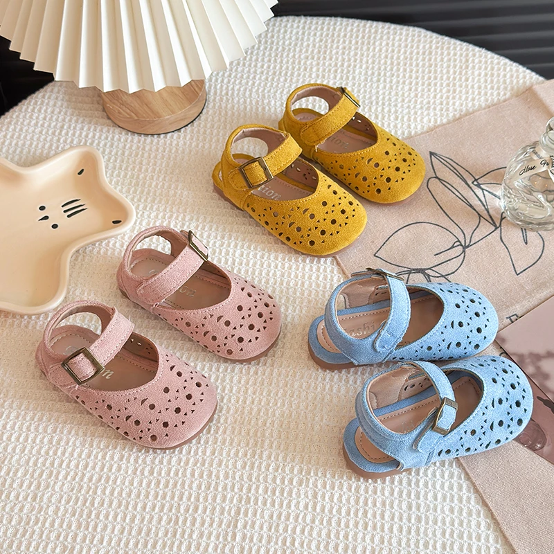 23-34韩版夏季宝宝凉鞋镂空软底包头透气防滑多巴胺幼儿单鞋1455