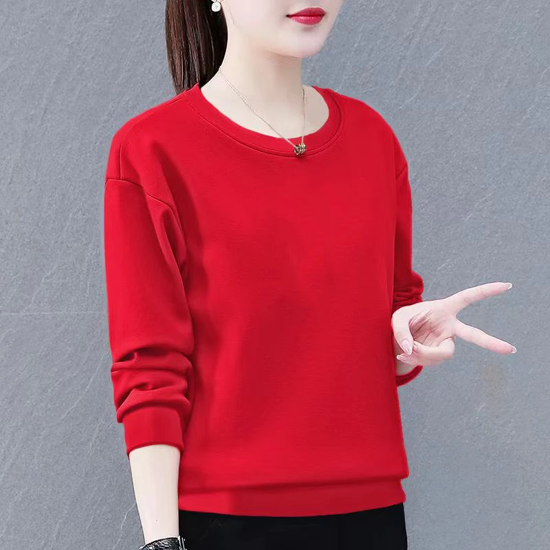 华棉 单卫衣 加厚宽松版显瘦百搭小个子款女款卫衣春秋