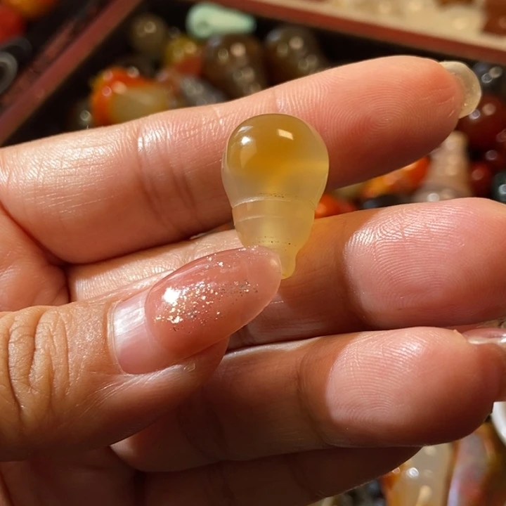 玛瑙/玉髓未镶嵌珠宝半成品14.2mm一体三通