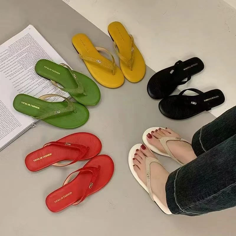 夏休闲款法式拖鞋女新款配裙子仙女风拖鞋369-5