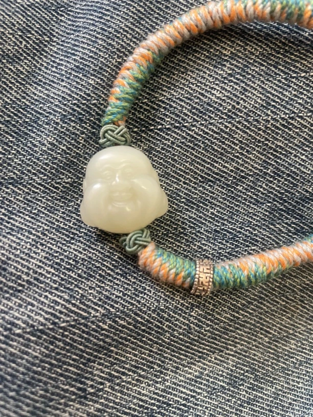 简易绳结玉手链，简约大方